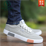 啄木鳥(niǎo)老北京布鞋男鞋夏季新款帆布鞋潮流百搭軟底運動(dòng)板鞋男款平底潮鞋 布面6636灰色 43 標準碼