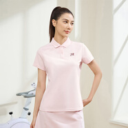 361度運動翻領(lǐng)t恤2025年春夏季新款休閑透氣短袖情侶POLO衫 【女款】千禧粉 3XL