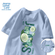 JEANSWEST LIFE真維斯多巴胺短袖男t恤夏季潮牌寬松純棉體恤男女半袖寬松上衣