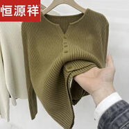 恒源祥羊毛衫女大碼秋冬新款開(kāi)衫毛衣女寬松韓版大碼遮肚上衣潮長(cháng)袖針織 KG棕綠色 3XL 加大版建議150-165斤