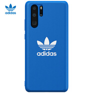 MEMOBOTTLE阿迪達(dá)斯Adidas適用華為P30防摔手機(jī)殼三葉草硅膠殼P30Pro保護(hù)套 藍(lán)色 P30Pro（6.47寸）大屏