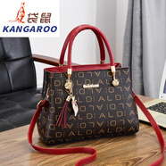 袋鼠（KANGAROO）包包女2025秋冬季中年女包媽媽包大容量時(shí)尚單肩斜挎包 ALD紅