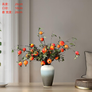 景德鎮(zhèn)陶瓷花瓶擺件客廳插花落地高級(jí)感種花盆大復(fù)古陶罐水養(yǎng)中式 三色黑白灰中號(hào)【不含花】可水培