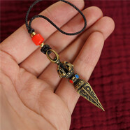 黃銅復古金剛杵降魔杵吊墜掛件金剛橛吊墜藏式掛件