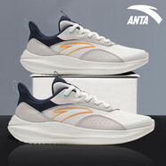 安踏（ANTA）男鞋運(yùn)動(dòng)跑步鞋夏季透氣輕便減震爸爸鞋休閑網(wǎng)面跑鞋子 【透氣網(wǎng)面】白/一度灰/墨水藍(lán)-2 40