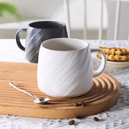 INMIND HOUSE輕奢咖啡杯碟套裝精致高級感拿鐵杯馬克杯歐式陶瓷下午茶杯子陶瓷 馬克杯-磨砂白 產(chǎn)品規格圖見(jiàn)圖二
