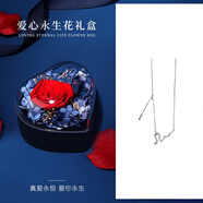 憶瑾小蛇項鏈女小眾設計S925純銀蛇形流蘇項鏈輕奢高級首飾情人節禮物 [愛(ài)心花盒]小蛇項鏈【白金色】