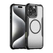 帕洛達(dá)跨境適用蘋果iPhone16promax磁吸手機(jī)殼16PM碳纖維金屬鏡框殼Plus 黑色 蘋果iPhone SE4