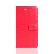 有朋（YouPeng）iphone6s手機(jī)殼翻蓋式蘋果6plus保護(hù)皮套4.7寸/5.5寸全包防摔平果六硅膠軟ip6splus外殼送鋼化膜掛 蘋果6plus/6splus (玫紅色)送全屏鋼化