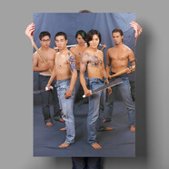 海報 電影海報 8090年代復古懷舊港風(fēng)臥室男生宿舍墻的 17點(diǎn)古惑仔 30*45cm背膠紙撕開(kāi)即貼表面