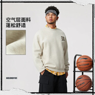 李寧衛(wèi)衣男2025春季新款套頭圓領(lǐng)寬松長袖運(yùn)動(dòng)潮流運(yùn)動(dòng)衫上衣AWDV031 AWDV031-6花灰淺卡其 L