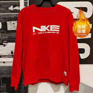 耐克男裝衛衣 新款跑步運動(dòng)服休閑訓練加絨時(shí)尚圓領(lǐng)休閑套頭衫 IB5450-657/新年紅/內里加絨 S /建議100-120斤