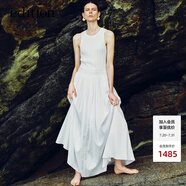 edition連衣裙女新款拼接無袖收腰背心氣質(zhì)公主裙 本白色 M