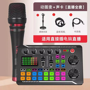 花斑鼠直播聲卡音響一體機手機電腦K歌麥克風唱歌話筒專業(yè)錄音設備全套 【電腦專用】防串麥+專業(yè)聲卡+監(jiān)聽耳機+麥克風支架