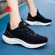 卡帕（Kappa）跑步鞋休閑輕便軟底2025秋冬新款男士防滑透氣運動(dòng)健步鞋子男 黑色 38