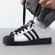 阿迪達斯 （adidas）男女鞋三葉草板鞋戶外運動鞋子情侶金標(biāo)小白鞋學(xué)生時尚百搭休閑鞋 JI0124/白色/情人節(jié)禮物 38