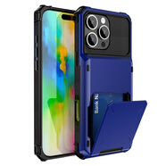 酷件適用蘋果16翻蓋插卡手機殼iphone15promax卡包商務xs男卡套14pro錢包式xr裝卡13防摔12保護套11大 翻蓋插卡 -寶藍色 iPhone 6 plus