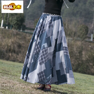 初徑2026春夏新款女裝民族風(fēng)棉麻半身裙文藝大擺長(cháng) 125號色 均碼 (裙長(cháng)80厘米