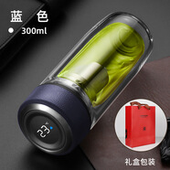 亞泰（YATAI）亞泰雙層玻璃杯子茶杯鵝蛋杯水杯泡茶玻璃杯雙層家300maposl500m 300ml亞泰3964藍色送手提盒