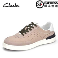 其樂(lè )clarks男鞋新款休閑真皮運動(dòng)休閑鞋透氣耐磨外穿系帶板鞋男 卡其色 43