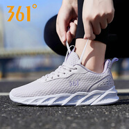 361°女鞋運動鞋女2025夏季新款361度輕便減震網(wǎng)面透氣跑步鞋休閑鞋子 玫瑰水色/薰衣草-2211F 37