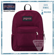 JANSPORT杰斯伯經(jīng)典雙肩背包男女學(xué)生書(shū)包T501純侶休閑書(shū)包時(shí)尚潮流 47LW 04S深紫紅側邊網(wǎng)袋