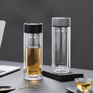 特美刻（TOMIC）雙層玻璃杯 TZD70020 黑色300ml 300