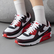 耐克（NIKE）官方艦店女鞋冬季新款運動(dòng)鞋Air Max 90氣墊緩震透氣跑步鞋休閑鞋 HF6358-600/白黑紅 37.5