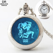DL 1998胖東來(lái)品質(zhì)熒光項(xiàng)鏈?zhǔn)亲砟谐表n版?zhèn)€性星座吊墜情侶配飾懷表 水瓶座