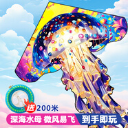 比比奇風(fēng)箏兒童成人濰坊大型風(fēng)箏深海水母戶外玩具男孩女孩生日兒童禮物