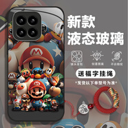 松培 適用小米14手機殼小米14pro/14Ultra鏡頭全包防摔新款卡通KT貓馬里奧網(wǎng)紅手機保護套男女款玻璃殼 小米14【家族馬里】經(jīng)典黑