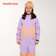 HOOTIE HOO秋冬新款冬季兒童連體滑雪服保暖滑雪連體衣褲 淺紫/三文魚(yú) 4T/100cm/4歲