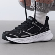 斯凱奇（Skechers）男鞋 網(wǎng)面透氣運動鞋輕便休閑鞋緩震舒適跑步鞋 BKW 40