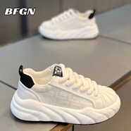 BFGN貝殼頭男鞋2025春夏季新款透氣休閑運(yùn)動(dòng)鞋子男軟底內(nèi)增高小白鞋男 白色【網(wǎng)面】-高端男鞋 42 皮鞋碼