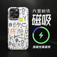 meskinsMeskins小眾適用蘋果手機(jī)殼新款簡約男女線條卡通防摔耐磨手感殼iPhone男生手機(jī)殼男生卡通女款 【磁吸半包殼】5109 iPhone 16