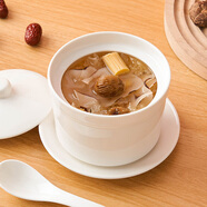 友來福陶瓷碗燉盅 湯碗隔水燉盅內(nèi)膽蒸蛋燕窩盅罐輔食碗帶蓋勺碟500ml