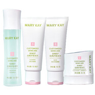 玫琳凱（MARY KAY）旗艦正品護膚品套裝1號2號洗面奶亮采潔面膏深層清潔卸妝送媽媽 1號 洗面奶+爽膚水+面膜霜+乳液