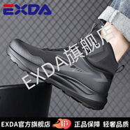 EXDA【輕奢戶外】高幫休閑鞋男鞋冬季加絨保暖棉鞋防滑耐磨運(yùn)動鞋 EXDA高品質(zhì)-論森31598-黑色四季款 41 標(biāo)準(zhǔn)皮鞋碼數(shù)