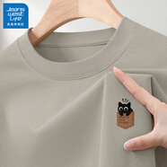 JEANSWEST LIFE真維斯短袖男t恤純棉簡(jiǎn)約貓咪男生半袖夏季柔軟親膚百搭男款上衣