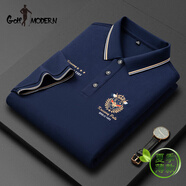 GOLF MODERN高爾夫t恤服裝男裝 官方品牌polo衫男短袖夏季薄中年休閑商務(wù) 寶藍色8502 L