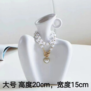 勤凱創(chuàng)意人體造型藝術花瓶客廳插花花器家居酒柜裝飾品小眾擺件感 鎖骨女神白色大號(帶精美項鏈)