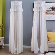 庭漫伊（TINGMANYI）空調罩防塵罩圓柱立式2P大3P柜機罩開(kāi)機不取蕾絲圓形柜式空調套 花語(yǔ)米白 格力I酷I鉑二代