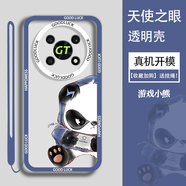 簡(jiǎn)普【掛繩】榮耀x40GT手機(jī)殼 榮耀x40防摔保護(hù)套散熱潮牌透明硅膠天使眼鏡頭全包軟殼創(chuàng)意皮卡丘 榮耀x40GT【游戲熊貓】掛繩/手機(jī)膜