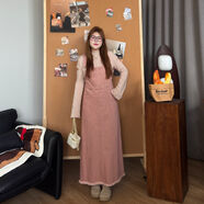 南島風(fēng)大碼女裝2025春季時(shí)尚減齡氣質(zhì)牛仔背帶裙寬松修身顯瘦高腰吊帶裙 霧霾粉【吊帶裙】 牛仔背帶裙 L 【建議115-130斤】