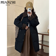 棉致韓系中長(cháng)款加厚棉服女冬季新款小個(gè)子棉衣外套女面包服羽棉襖絨服 507黑色【高品質(zhì)60】 L 125-145斤