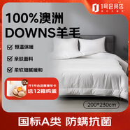 1號會(huì )員店（One's Member）100%澳洲進(jìn)口純羊毛被A類(lèi)羊絨抗菌羊毛加厚保暖被芯 200*230cm
