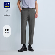 海瀾之家（HLA）西褲男夏25新合體褲輕商務(wù)時(shí)尚九分休閑褲男 深灰25 42 185/108A 推薦209~216斤