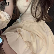 Jretpolo領(lǐng)系帶短款上衣短裙超仙少女芭蕾風(fēng)甜辣妹蝴蝶結(jié)連衣裙女 裙子 超仙純欲 S
