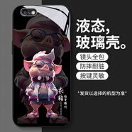 GOBK適用iPhone蘋果6SPLUS手機殼A1690液態(tài)玻璃殼保護套十二生肖時尚全包網(wǎng)紅新款女潮牌防摔創(chuàng)意男潮 贈全屏膜-液態(tài)玻璃殼【亥豬】 iPhone 6s Plus