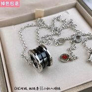 QUAMER金店款新款s925銀材質(zhì)小紅人項鏈黑陶瓷小蠻腰鎖骨鏈銀 小紅人陶瓷項鏈 M